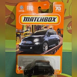 Matchbox Midnight Black Fiat Collector Car